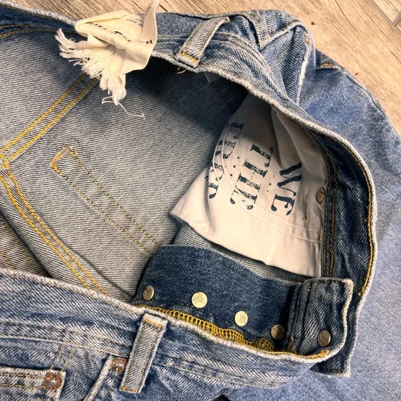 Free People We the Free Maggie Mid Rise Distressed Jeans - Picture 6 of 8